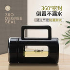 450ML Heat-Resistant Double Layer Water Glass Cup Bottle Office Filter Teacup (Black) - Image 3