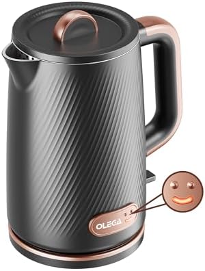 OLEGA Electric Tea Kettle: 1200W Fast Boil Electric Water Kettles 1.5L by OLEGA