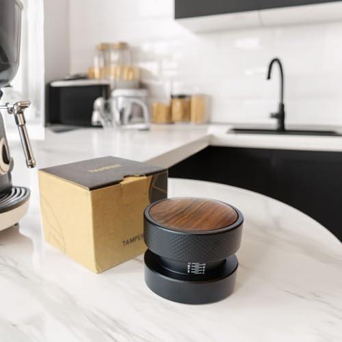 51mm Espresso Tamper, Auto-leveling Spring-loaded Palm Tamper, Stainless Steel Ripple Base with Non-Slip Grip - Image 5