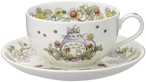 Noritake T97285A/4660-3 My Neighbor Totoro Milk Tea Cup & Saucer, 11.8 fl oz (325 cc), Snake Strawberry Version, Microwave Safe, 1 Guest, Bone China - Image 2
