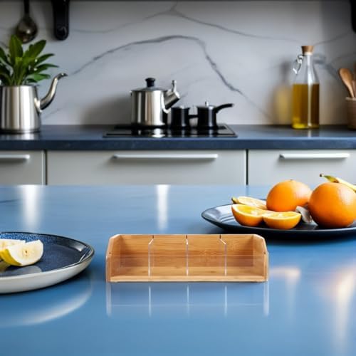 Tea Box Organizer with Compartments Tea Bag Natural Organizer for Kitchen Countertop and Pantry - Image 6