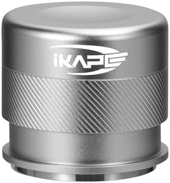 IKAPE 51mm Espresso Tamper, Premium Barista Coffee Calibrated Tamper with Spring Loaded, 100% Stainless Steel Tamper Compatible with All 51MM Bottomless Portafilter (Silver) by IKAPE