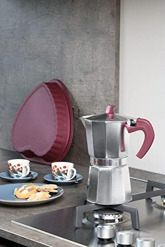 Tognana Extra Style Stovetop Coffee/Espresso Maker Moka Pot, 9- Cup,Silver - Image 3