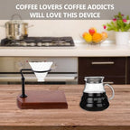 Wood Coffee Dripper Stand Adjustable Black Aluminum and Wood - Image 6