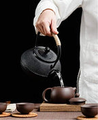 Large Cast Iron Teapot With Infuser For Varieties Of Loose Leaf Tea, Tea Bags, Black Tea Kettle Stovetop Safe 1200ml/41oz - Image 5