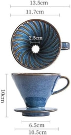 Genérico Ceramic Coffee Filter Cup Reusable Filters Maker V Style Funnel Dripper Accessories(L) - Image 2