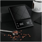 Digital Scale, Coffee Scale, Timer Function, Digital Display, Maximum Weighing 3kg, Accuracy 0.1g Food Kitchen Gram Weight Small Balance(Black) - Image 3