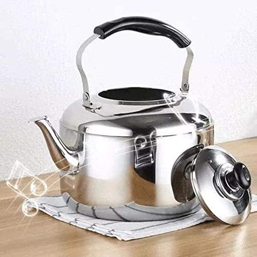 Whistling Kettle Kitchen Gas Kettle 4L/5L Whistling Tea Kettle Stovetop Stainless Steel Whistling Teapot with -hot Rubber Handle Stovetops - Image 4