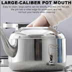 Stovetop Whistling Tea Kettle with Ergonomic Handle and Drip-Proof Spout, Thick Stainless Steel Tea Infuser, Tea Coffee Kettle Container, Kitchen Essentials,5l - Image 3