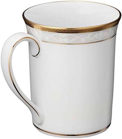 Noritake P91332/4335-6 Mugs (Pair Set) 11.2 fl oz (310 cc), Hampshire Gold & Platinum 2 Count Gold & Silver Fine Porcelain - Image 3