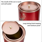 Tea Tinplate Canister Metal Jar with Airtight Lid - Image 4