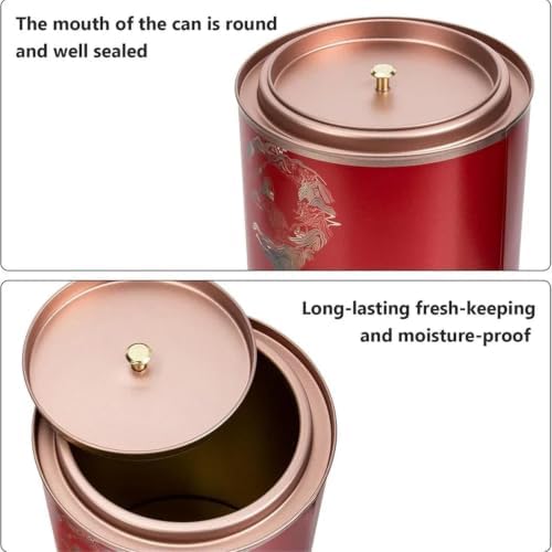 Tea Tinplate Canister Metal Jar with Airtight Lid - Image 4