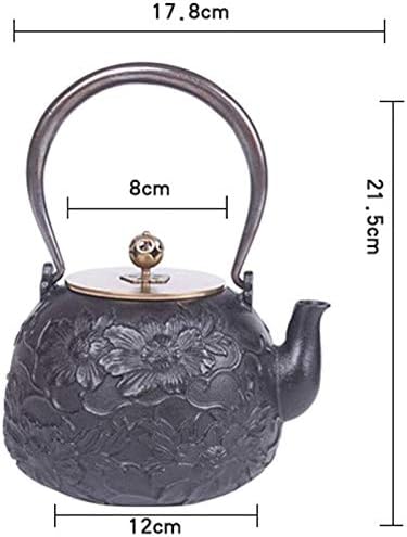 Old Dutch Cast Iron Teapot, Enamel Craft Tetsubin Japanese Cast Iron Tea Kettle, Enamel-Coated Interior 1200 ML - Image 3