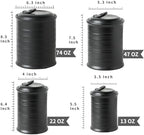 Nihow Food Storage Jar,Ceramic Canister Sets for The Kitchen,Set of 4,Black - Image 2