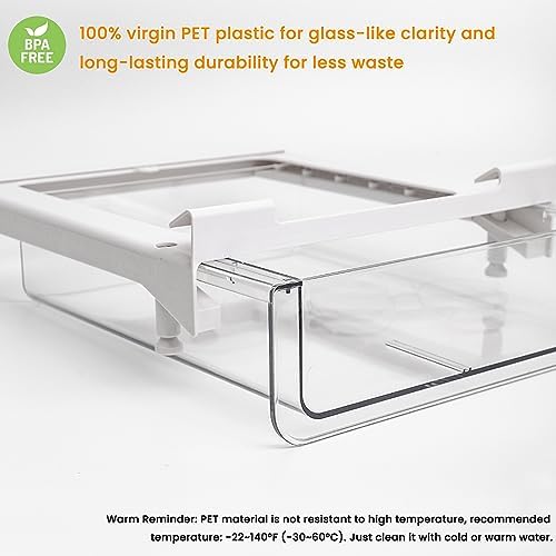 vacane Under Shelf Storage Drawer, Under Cabinet Spice Rack, Spice Organizer for Drawer Pull Out, Under Cabinet Basket Hanging Holder for Cupboard Pantry - Image 5