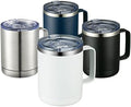 MEWAY 12oz Coffee Mug With Handle 4 Pack Bulk,Stainless Steel Insulated Travel Tumblers With Sliding Lid,Double Wall Vacuum Camping Cup for Hot & Cold Drinks Tea (Mix,Set of 4) by MEWAY