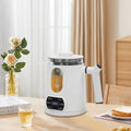 0.8L/27oz Electric Tea Kettle with Tea Infuser 360 ° Shaped White Glass Hot Tea Maker With Temperature Control& Anti-dry burn protection Hot Water Boiler for Coffee&Tea Automatic Shut Off by DUTTIETY