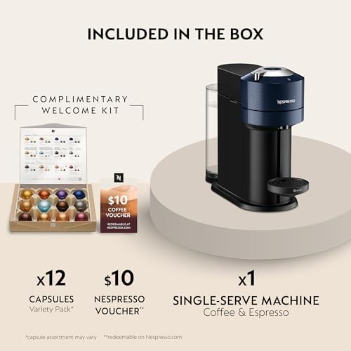 Nespresso Vertuo Next Coffee & Espresso Maker by Breville, Navy Blue - Image 3