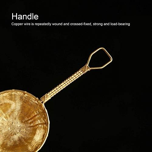 Pure Copper Tea Infuser Strainer, Reusable Loose Leaf Teapot Filter with Double Layer Fine Mesh Design for Home or Office - Image 6