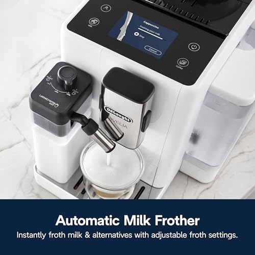 De'Longhi Rivelia Automatic Espresso Machine, Milk Frother, White - Image 6
