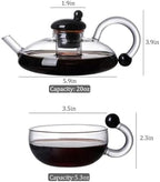 New Glass Teapot Set Heat Resistant Removable Infuser for Loose Leaf Tea Includes Tea Tools(Electric ceramic stove+Transparent) - Image 7