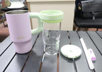 DEDEYA17oz Glass Lined Tumbler with Straw for Hot & Cold Drinks(Purple) - Image 2