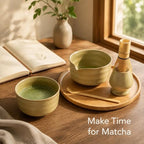 Matcha Tea Set with Bowl, Bamboo Whisk & Stand for Japanese Tea Ceremony - Image 6