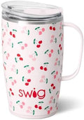 Swig Life 18oz Insulated Travel Mug with Handle & Lid, Cherry Pie by SwigLife