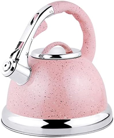 Stove Top Kettle Tea Kettle Stove Top Whistling Kettle 304 Stainless Steel Teakettle Teapot Ergonomic Handle Stovetop Hot Kettle Teapot (Roze) by Unknown