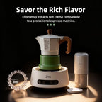 Bincoo Espresso Maker Stovetop,Camping Moka Pot 2 Cup/120ML,Stove Top Espresso Italian Coffee Maker,Easy to Use (White-green) - Image 3