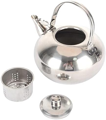 Teapot Tea Kettle 1.5L/2L Durable Stainless Steel Kettle Loose Leaf Teapot Infuser Tea Metal Teapot with Removable Filter Teakettle/Teapots/Tea Pot (Color : 2L) (1.5L) - Image 4