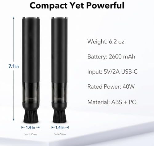 Portable Handheld Coffee Grinder Vacuum Cleaner | Mini Barista 2 in 1 Blower Coffee Powder Cleaner | Wireless Tabletop & Home Use | Easy to Clean & Lightweight - Image 3