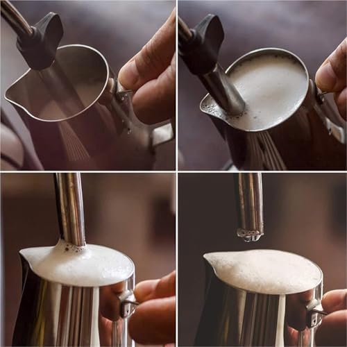 2 Pcs 350-1000ml Stainless Steel Milk Jug Frothing Pitcher Latte Espresso Coffee Jug Milk Frother Cream Cup(600ml) - Image 4