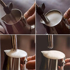 2 Pcs 350-1000ml Stainless Steel Milk Jug Frothing Pitcher Latte Espresso Coffee Jug Milk Frother Cream Cup(600ml) - Image 4
