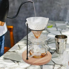 Wooden Base Coffee Dripper Rack, Iron Filter Cup Holder - Image 7
