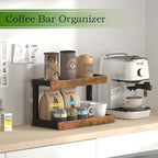 MARTY Counter Shelf Organizer, 2 Tier Spice Rack for Countertop, Brown - Image 4
