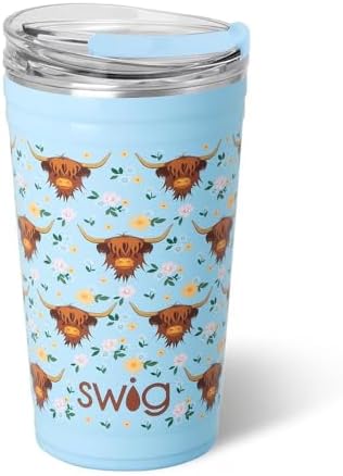 Swig Life 24oz Insulated Party Cup with EZ Slider Lid, Holy Cow by SwigLife