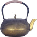 60oz Cast Iron Teapot with Infuser - Large 1.8l Japanese Style, Uncoated, Perfect for Tea Lovers, Durable and Elegant Design for Home & Gifts Black Gold 1800ML by Unknown