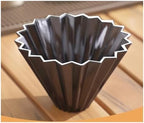 Ceramic Coffee Filter, Origami Cone Style Pour Over Dripper Reusable Hand Brewed For Home Cafe(White,14cm) - Image 7