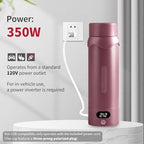 Travel Electric Kettle, Insulated Water Bottle with 4 Temp, Black Cherry - Image 2
