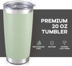 20 oz Tumbler with Lid Stainless Steel Insulated Tumblers Bulk Cups Mug - Image 2
