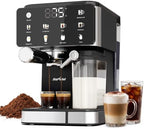 SUNVIVI Espresso Machine with Cold Brew, All-in-one Iced Coffee Maker with Automatic Milk Frother, LED Touchscreen, 51OZ Water Tank, Pressure Coffee Machine for Latte, Cappucinno, Self-clean, Black by WeGetLife