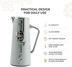Insulated Carafe Flask 1L – For Coffee, Tea & Hot Beverages, Double Wall Stainless Steel Build, Spill Resistant Lid, Portable Serving Pitcher, Long Heat Hold, Gift Idea by Otantik (Grey & Silver) - Image 4