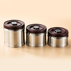 Stainless Steel Airtight Coffee Container Storage Canister Sealed Jar Food Organizer Kitchen Vacuum Box Bean Cans Decor Storage Canisters - Image 6