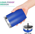 VEGOND Stainless Steel 12 oz Tumblers bulk Vacuum Insulated Double Wall Travel Tumbler with Lid and Straw Reusable Tumbler, Royal Blue 6 pack - Image 6