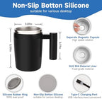 Self Stirring Coffee Mugs Set of 2, Rechargeable Cups, BlackPink - Image 5