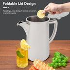 Stainless Steel Pitcher, 60.35oz 1.8 Liter Water Pitcher with Handle - Image 5