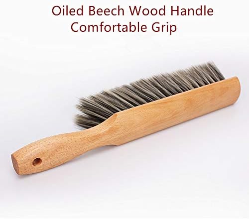 Soft Bench Brush Wooden Handle for Shop Counter Sofa 14" (2pcs Gray) - Image 4