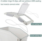 20Lb Food Storage Container with Scoop with Handle & Wheels, 2 Pack - Image 3