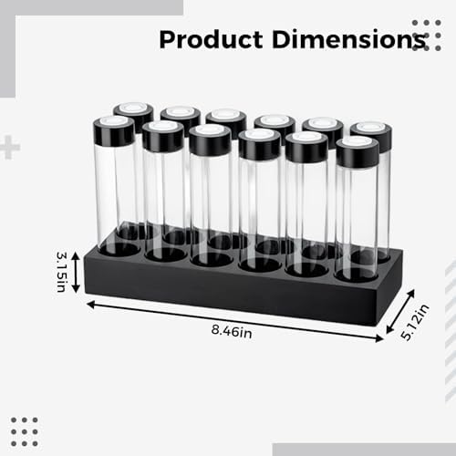 12 Pcs Coffee Bean Cellars for Espresso Bean Storage, Clear Glass Single Dose Coffee Bean Vaults with One-Way Exhaust Gate, Includes Display Stand and Silicone Funnel - Image 5